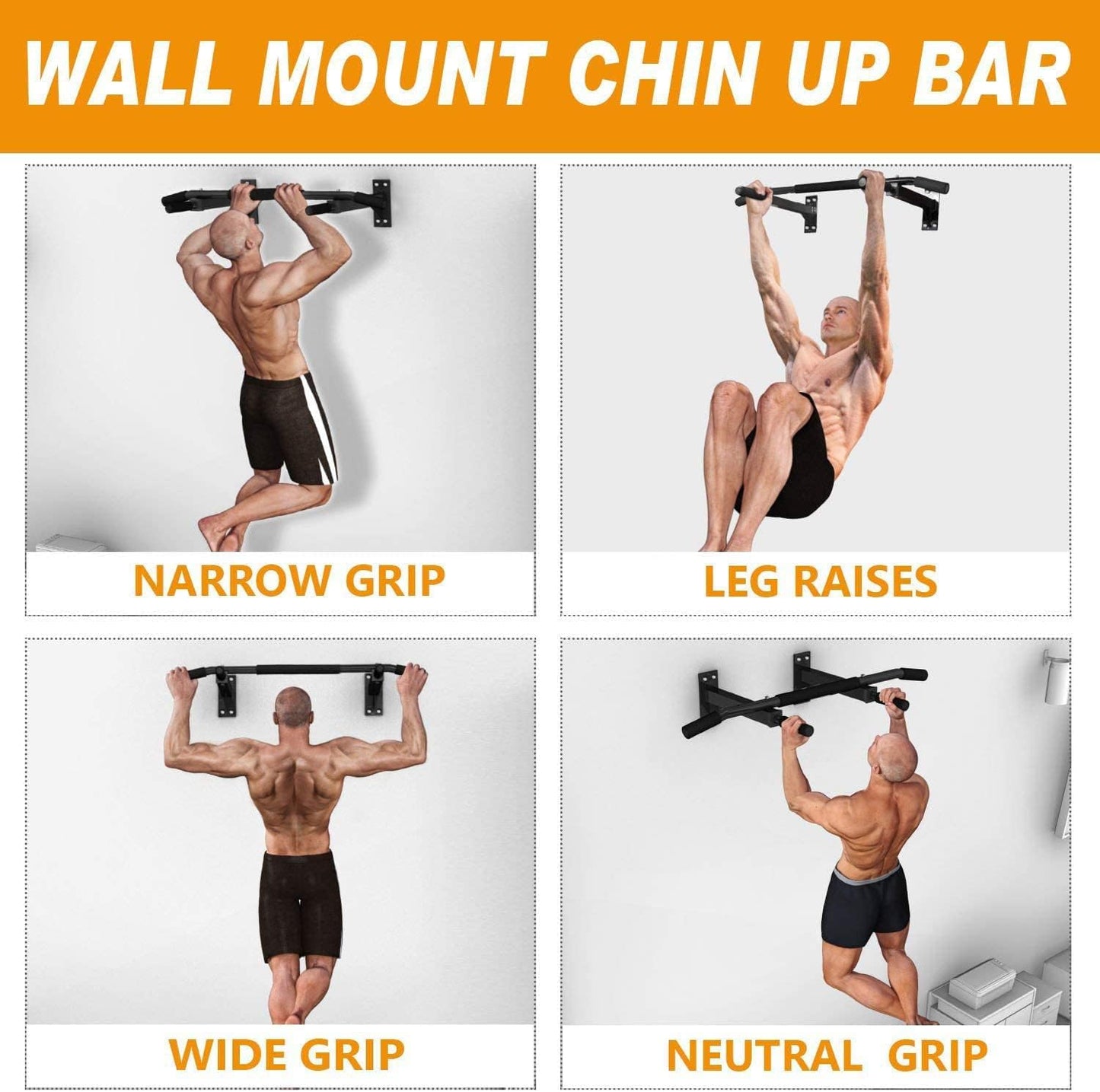 Bodyweight Blaster: Wall-Mounted Pull-Up Bar for Home